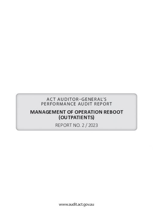 Management of operation reboot (outpatients)