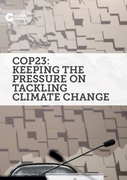 COP23 : keeping the pressure on tackling climate change
