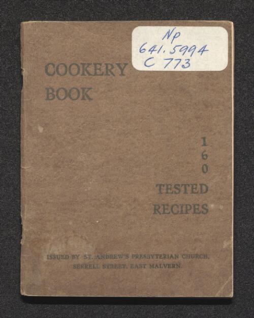 Cookery book : 160 tested recipes