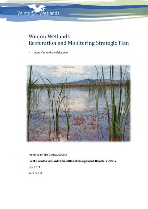 2011 Winton Wetlands - Restoration and Monitoring Strategic Plan