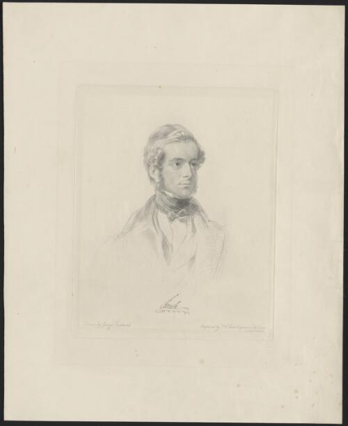 [Portrait of Henry Pelham, Duke of Newcastle, when Earl of Lincoln] [picture] / drawn by George Richmond; engraved by F.C. Lewis