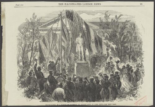 Inauguration of a statue of Governor George Grey at Cape Town [picture]/ [T.W. Bowler]