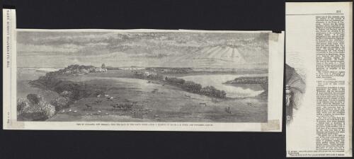 View of Auckland, New Zealand, from the lake on the north shore [picture] / from a drawing by Major F.R. Stack