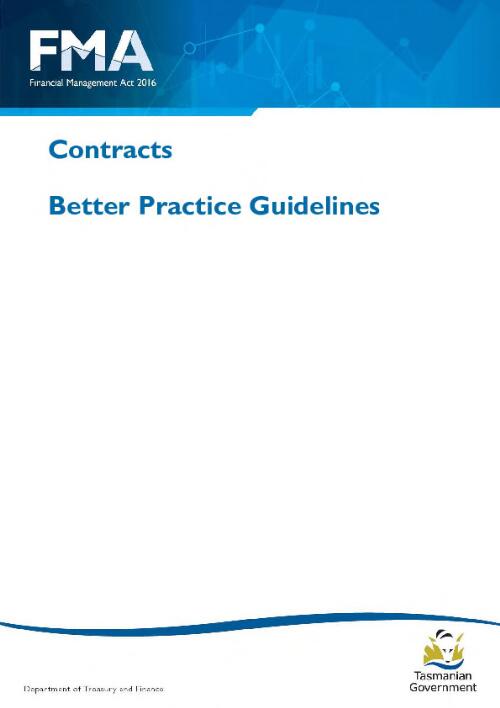 Procurement Better Practice Guidelines (Contracts)