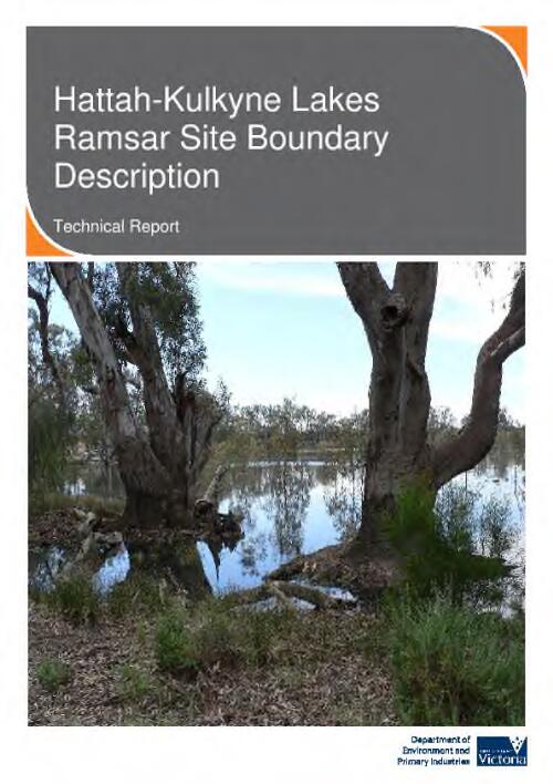 Hattah-Kulkyne lakes Ramsar site boundary description : technical report