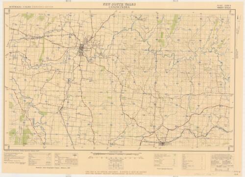 Canowindra, New South Wales / prepared by Australian Section Imperial General Staff ; printed by AHQ Cartographic Company, Melbourne, 1942