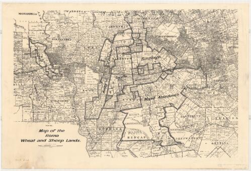 Map of the Roma wheat and sheep lands / Survey Office, Dept. of Public Lands