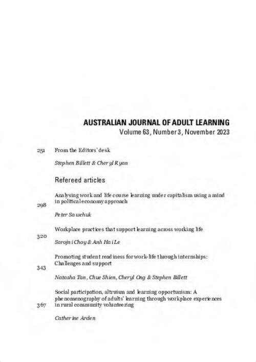 Australian Journal of Adult Learning