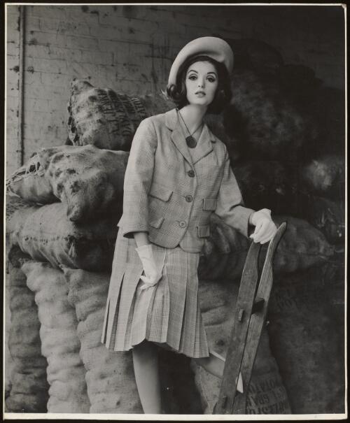 Model in a Sportscraft suit and hat, approximately 1964 / Athol Shmith