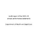 Audit report of the annual performance statements: Department of Health and Aged Care