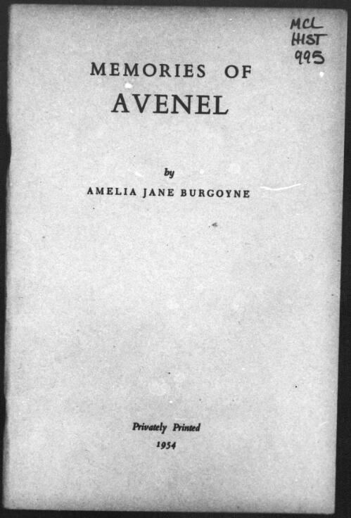 Memories of Avenel / by Amelia Jane Burgoyne