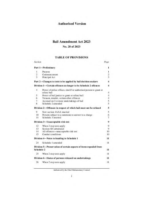 Bail Amendment Act 2023