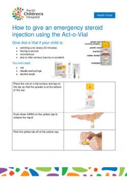 How to give an emergency steroid injection using the Act-o-Vial.