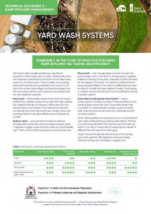 Yard wash systems