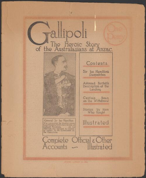 Gallipoli : the heroic story of the Australasians at Anzac : complete official & other accounts illustrated