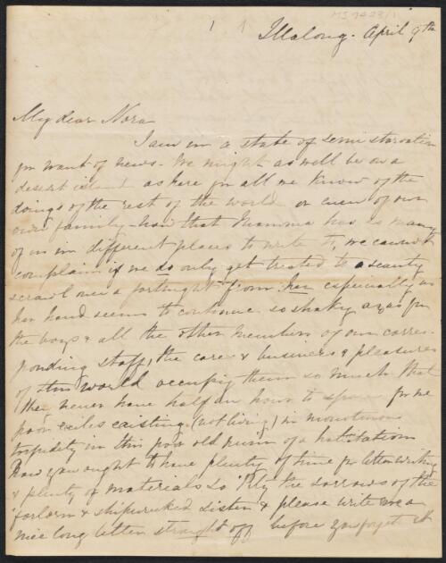 Letters of Rose Paterson, 1873-1888 [manuscript]
