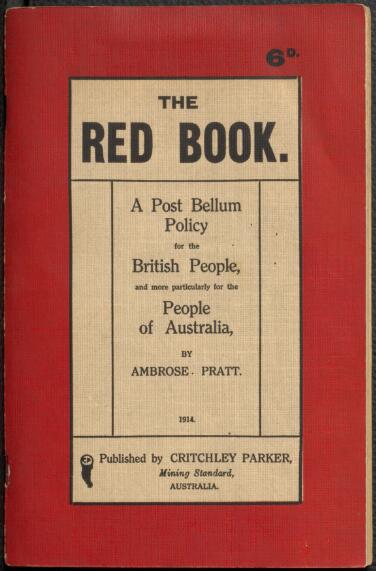 transportabel Samarbejdsvillig Grøn baggrund The red book : a post bellum policy for the British people, and more  particularly for the people of Australia