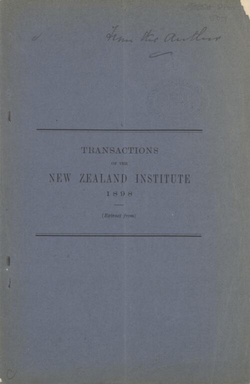 On the ornithology of New Zealand / by Sir Walter L. Buller