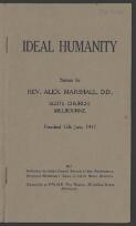 Ideal humanity : sermon / by Alex. Marshall