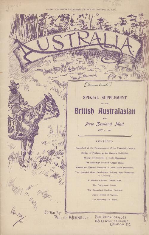 Australia : special supplement to the British Australasian and New Zealand Mail / edited by Philip Mennell