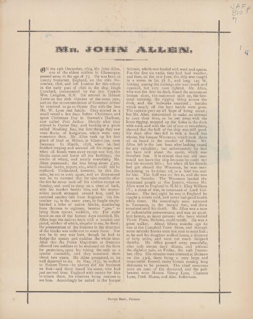 Mr John Allen