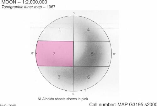 Topographic lunar map / Army Map Service