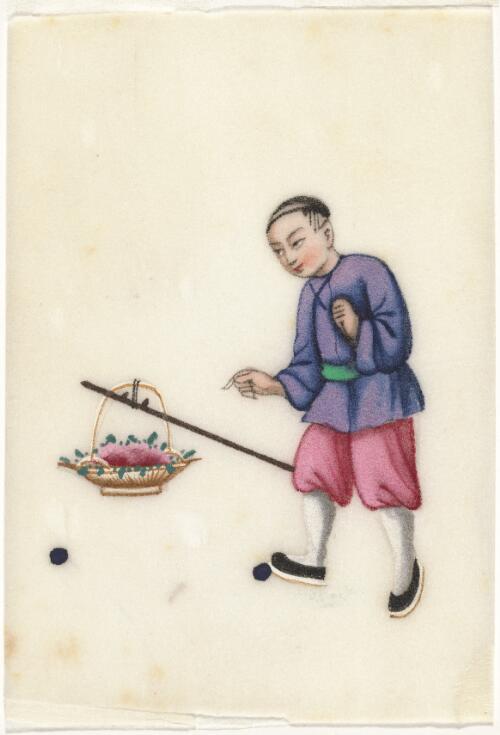 [Zhongguo chuan tong min jian bo cai tu. Wan you xi (1) = Set of paintings on Chinese gambling in 19th century China. Playing game]