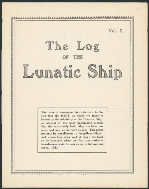 The Log of the lunatic ship