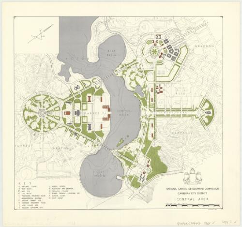 Canberra City District Central area [cartographic material] / National Capital Development Commission