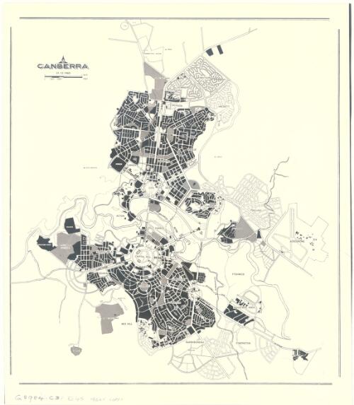Canberra [cartographic material] / [showing urban development as at] 31.12.1960
