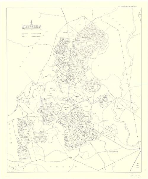 Canberra [cartographic material] / Compiled and drawn by the Survey Branch, Dept. of the Interior, Canberra, A.C.T