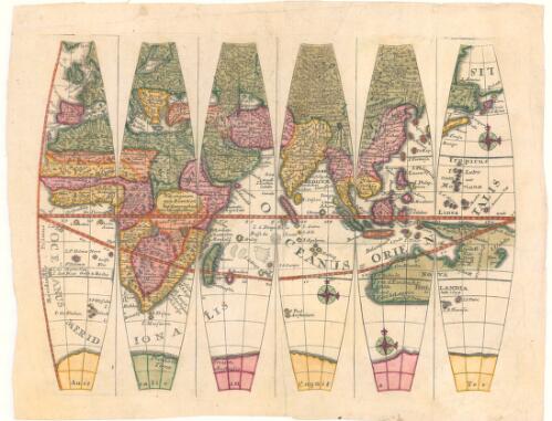 [Globe gore sheets for the eastern hemisphere, with Australia] / [Mathäus Seutter]