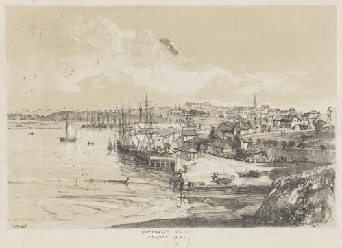 Campbell's Wharf, Sydney Cove, 1842 / J.S. Prout