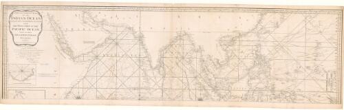 A new and correct chart of the Indian Ocean, from the Cape of Good Hope to Canton; with the west part of the Pacific Ocean, which includes the eastern passage to China / to our worthy friend Joseph Huddart, Esqr, late Commander of the Royal Admiral, East Indiaman, to whose practical knowledge and accurate observations in these seas, and on their several coasts, as well as to his liberal communication of them, the public is greatly indebted for considerable improvements in navigation, this chart is respectfully inscribed by his affectionate humble servants Laurie & Whittle