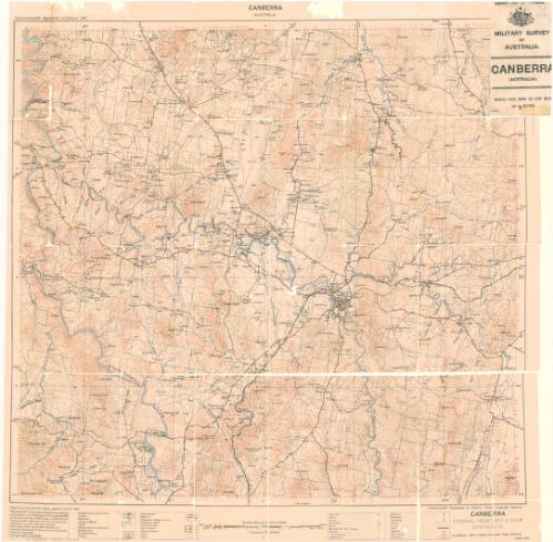 Military survey of Australia. Canberra, Federal Territory & N.S.W., Australia [cartographic material] / prepared by Commonwealth Section, Imperial General Staff