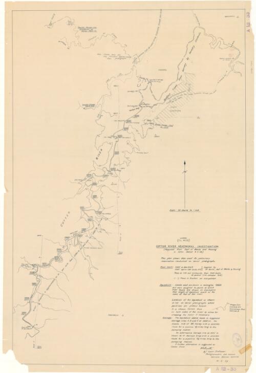 Cotter River headworks investigation [cartographic material] / A.C. Booth
