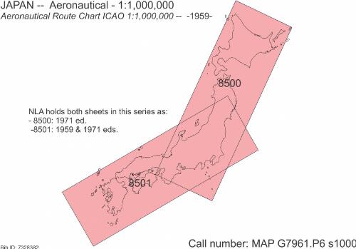 Aeronautical route chart [Japan] 1:1,000,000 / Kaijō Hoanchō Suirobu = Maritime Safety Agency