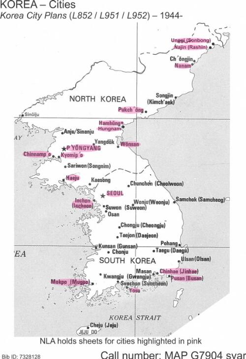 Korea city plans / compiled by Army Map Service