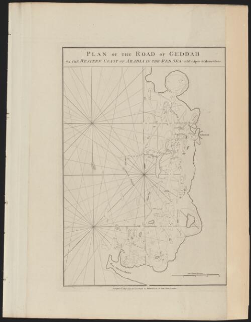 Plan of the road of Geddah on the western coast of Arabia in the Red Sea [cartographic material] / by Mr. d'Après de Mannevillette