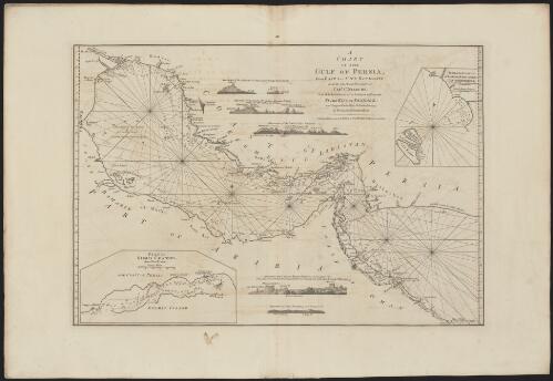 A chart of the Gulf of Persia, from Basra to Rosalgate ; from the charts and descriptions of Capn. C. Niebuhr, one of the travellers sent to Arabia in the year 1761, by the King of Denmark ; and compared with those published  in 1775, by Mr. d'Après de Mannevillette [cartographic material]