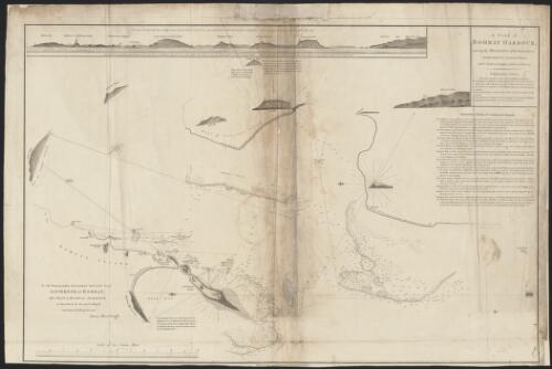 A plan of Bombay Harbour principally illustrative of the entrance; constructed from measured bases, and a series of angles, taken in 1803 & 4 / to the Honourable Jonathan Duncan Esqre. Governor of Bombay, this plan of Bombay Harbour is inscribed by his most obliged and most obedient servant James Horsburgh