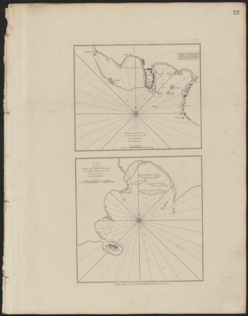 Plan of Ponta de Gala, on the south coast of Ceylon ; Plan of the Bay of Nilewelle, on the south coast of Ceylon [cartographic material] / from Vankuelen