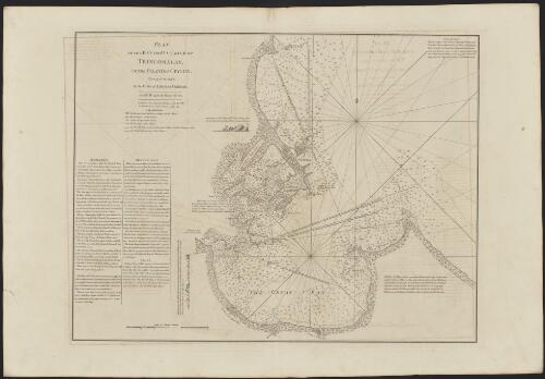 Plan of the bay and harbour of Trincomalay, on the island of Ceylon, surveyed in 1762 by the order of Admiral Cornish [cartographic material] / from Mr. D'Après de Mannevillette