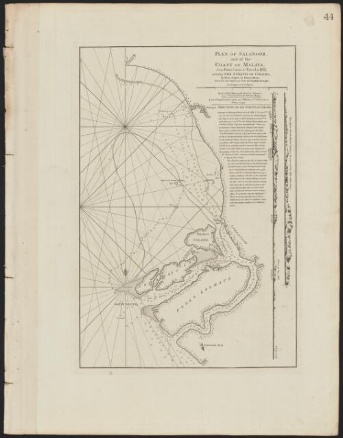 Plan of Salangor, and of the coast of Malaya, from Point Caran to Parcelar Hill, including the Straits of Colong [cartographic material] / by Mons. d'Après de Mannevillette, corrected and improved from an English draught