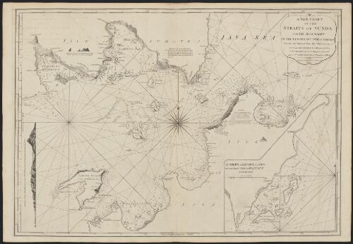 A new chart of the Straits of Sunda [cartographic material] : from the manuscript of the Dutch East India Company corrected and improved from the observations of Capt. Henry Smedley of the Raymond 1785, Capt. Parker of the Bridgewater 1787, and of Captn. John Hall, of the Worcester 1788 &c