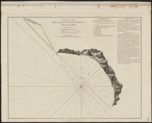 A plan of the bay on the south west side of Pulo Auore, [cartographic material] / surveyed by Willm. Nichelsen 1763