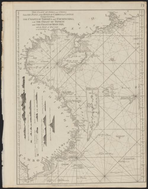 The coast of India and China from the point and river of Camboja to Canton comprehending the coasts of Tsiompa and Cochinchina, with the coast of Tonkin and the coasts of Koan-ton, with the Isle of Hai-nan [cartographic material] / by Capt. John Haldane