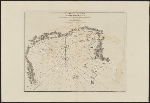 Plan of Galloon Bay on the island  of Hay-nan where the ship Earl of Sandwich Capt. Charles Deane wintered in 1776 and 77 having lost her passage to China [cartographic material] / surveyed by Capt. John Haldane
