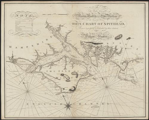 To the Right Honorable the Master, Wardens, & Elder Brethren of the Trinity House, this chart of Spithead, is most respectfully dedicated by their obedient servant, William Heather [cartographic material]