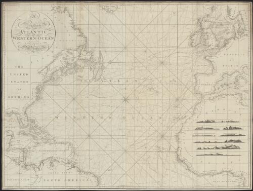 A new chart of the Atlantic or Western Ocean / improved by W. Heather ; engraved by J. Stephenson